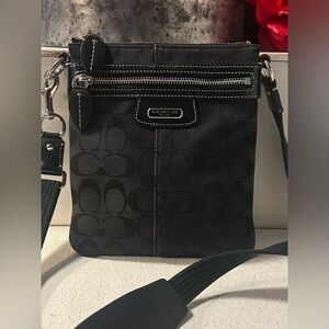 Coach Penelope Signature C Black Crossbody Bag Swing Pack